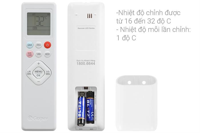 Điều Hòa Casper Inverter 12000 BTU 2 Chiều QH-12IU36A